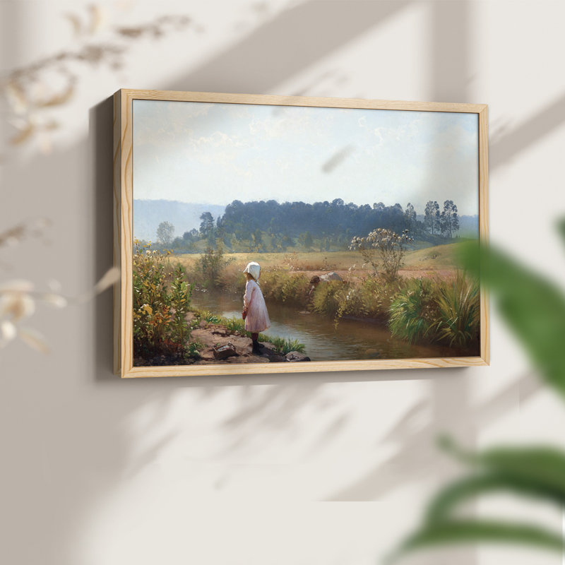 Washing Day -Framed Print - Restickable, Natural, 16" H x 20" W