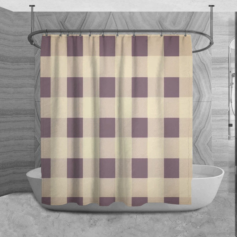 Rideau de douche Nachshon Gingham, H 84 po x l 70 po