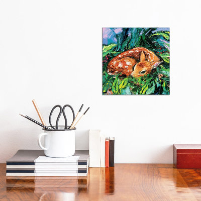Fawn 1 Piece Wrapped Canvas Wall Art