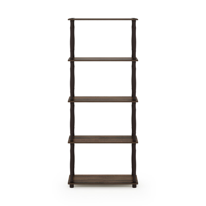 Heslin 23.6'' W Plastic Shelving Unit, Walnut/Brown
