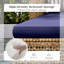 Outdoor Wicker Patio Conversation Furniture Set With Acacia Wood Coffee Table-658651827-658651825