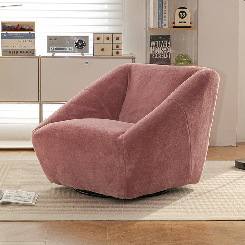 Confortable fauteuil pivotant à 360 °, Rose