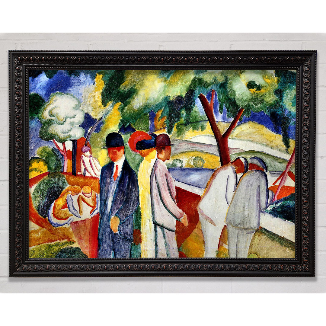 August Macke Large Bright Walk Gerahmter Druck