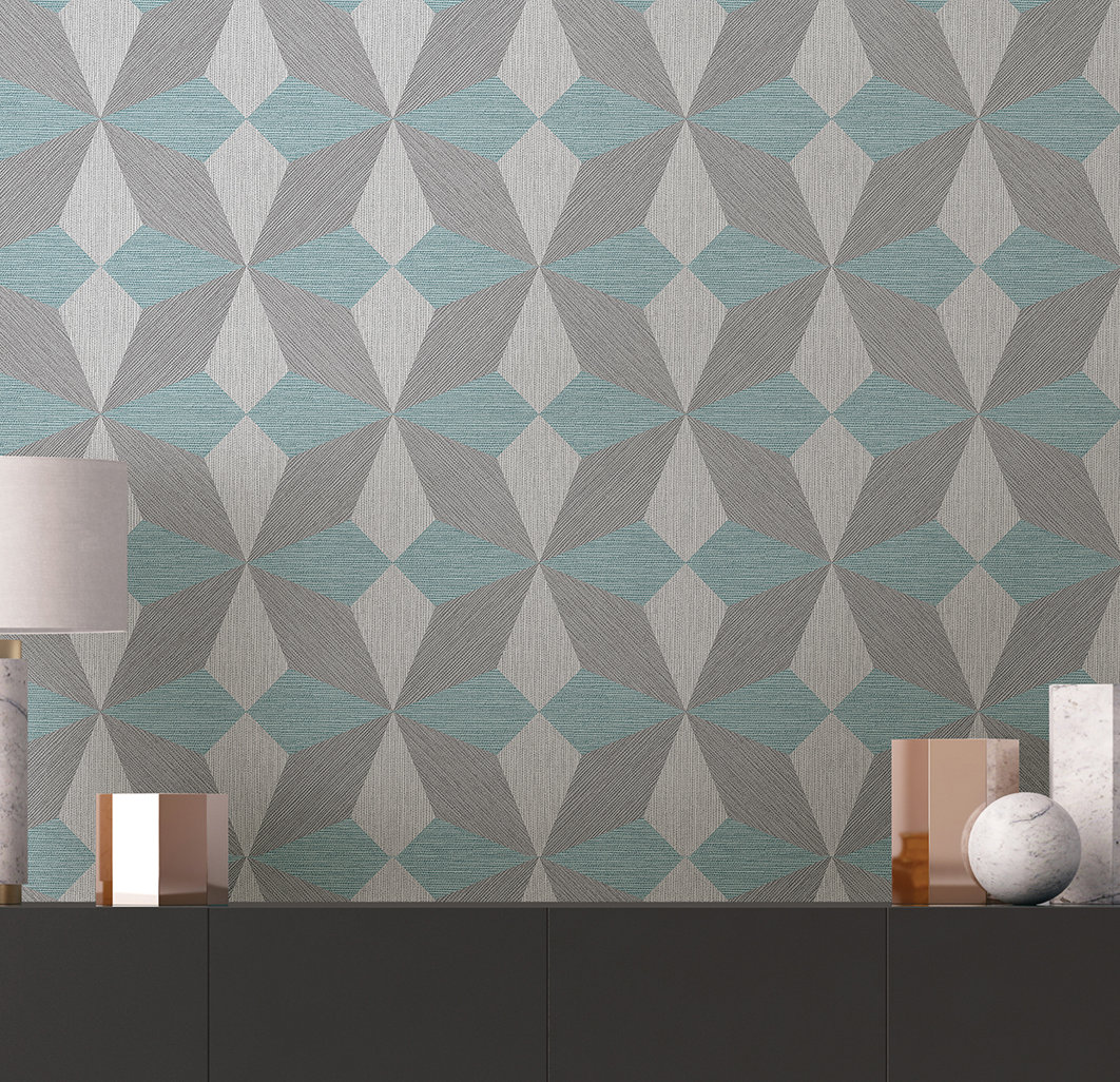 Ashlae Geometric Roll Brewster Home Fashions 