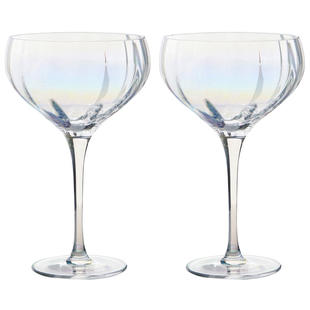 Palazzo - Champagner Coupes - 2er Set - Mehrfarbig