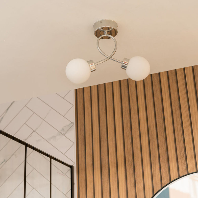 Menthe LED Semi Flush Mount, Chrome, Yes, 3000k