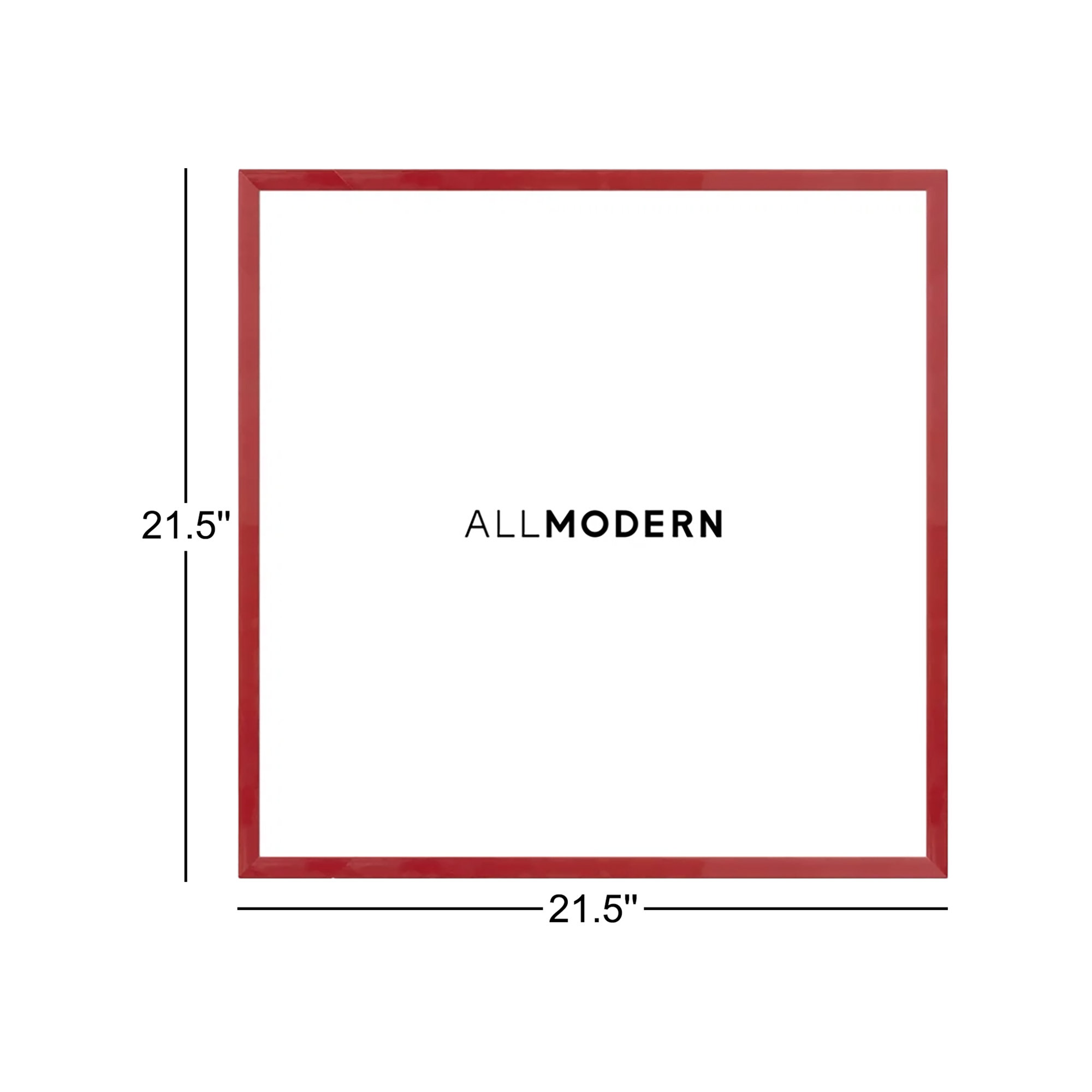 Benny Red Solid Wood Picture Frame, 20" x 20", No Mat, Red