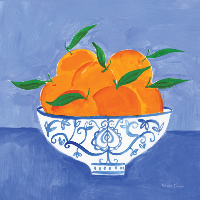 Orange Still Life by Farida Zaman - Wrapped Canvas Art Prints, 76cm H x 76cm W x 3.8cm D