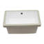 Lavabo de salle de bain rectangulaire en céramique blanc encastrable 19 po x 14 po avec lavabo encastré moderne avec trou de trop-plein