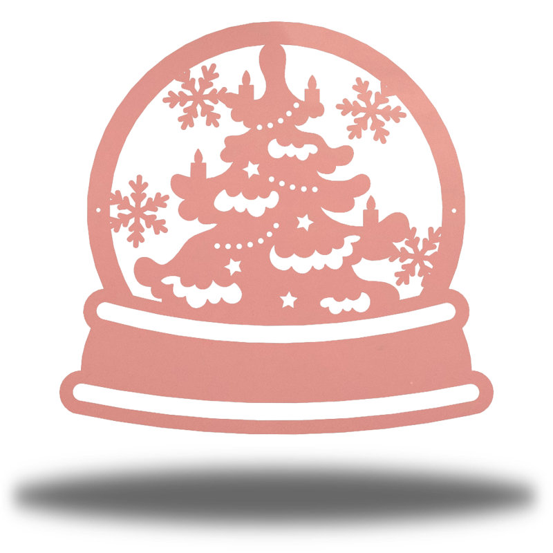 Boule à neige Eine, H 12 po x l 12 po, Rose
