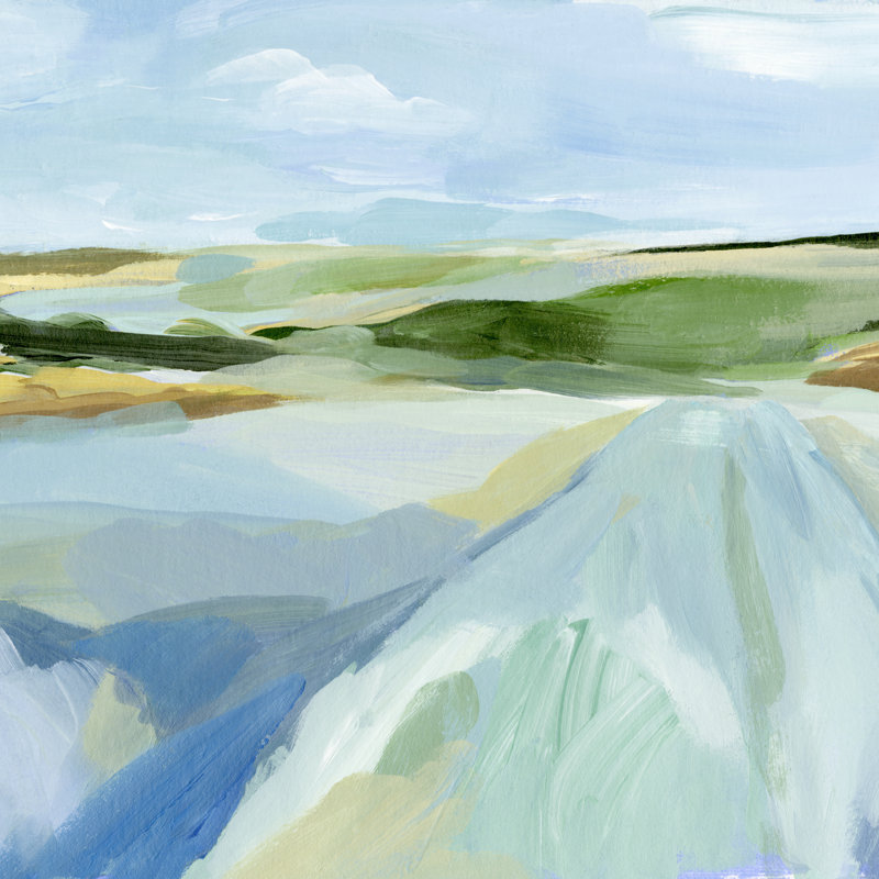 Sky Blue Fields I by Annie Warren - Wrapped Canvas Painting, 76cm H x 76cm W x 3.8cm D