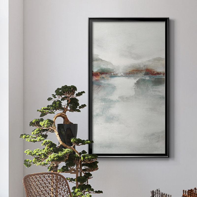 «Rising Veil IV», reproduction d'art, H 26,5 po x l 14,5 po x P 1,5 po, Toile avec cadre noir, Pas de tapis
