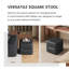 45.7cm Wide Faux Leather Pouffe Ottoman