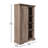 Rustic Farmhouse Storage Cabinet Bookcase with Sliding Barn Door and Adjustable Shelves-1468222568