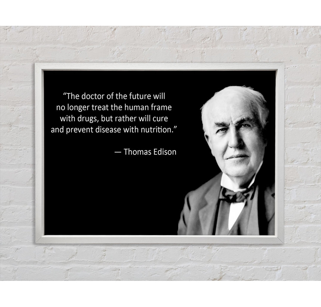 Motivationszitat Thomas Edison - Drucken