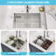 Évier de cuisine encastré à cuve simple en acier inoxydable de calibre 16 23 po x 18 po x 12 po