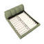 Grand lit plateforme tapissier grand format avec dossier rembourré surdimensionné et structure en bois massif, convenant à plusieurs hauteurs de matelas, vert-1916635023-1916635021