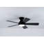 Ventilateur de plafond 52 po encastré à profil bas avec éclairage à DEL 3CCT à intensité variable et télécommande, moteur CC réversible silencieux, pales en MDF noir à deux couleurs, ventilateur intérieur et extérieur couvert pour la chambre à coucher