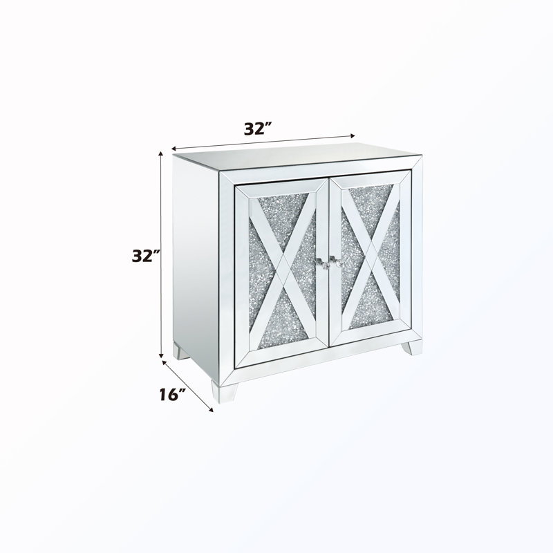 Armoire d'appoint en miroir avec tablette