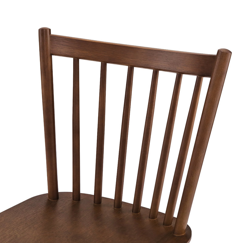 Chaises d'appoint et chaises de salle à manger Windsor en bois massif, Brun