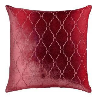 Velvet Throw Pillow, Square 24"H x 24"W, Boysenberry
