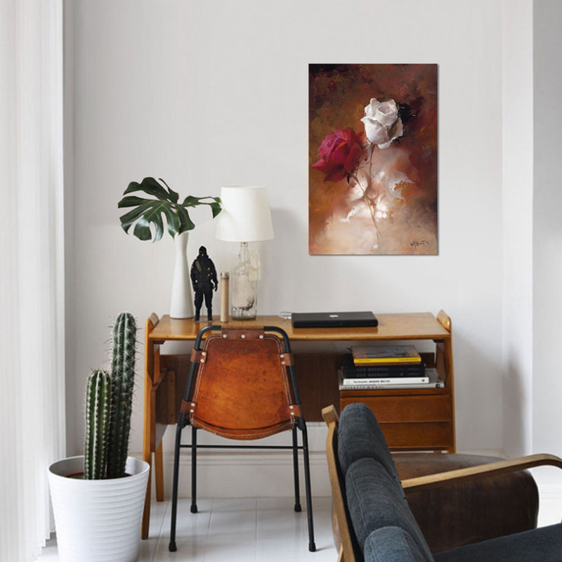 « a couple i », impression sur toile, H 26 po x l 18 po x P 1,5 po, Pas de tapis, Toile tendue