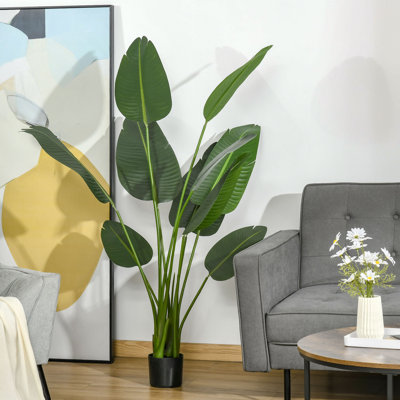 63'' Faux Banana Leaf Tree in Pot