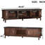 Meuble télé de 75 po, plateau de table lisse, compartiments multifonctionnels et adaptable à toute console intérieure, fabrication en bois de pin, portes coulissantes, rangement pratique