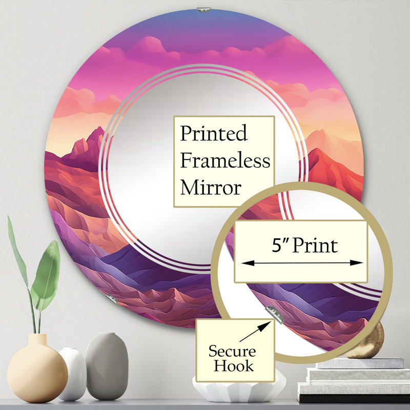 Miroir mural rond Dourney, 24 po x 24 po