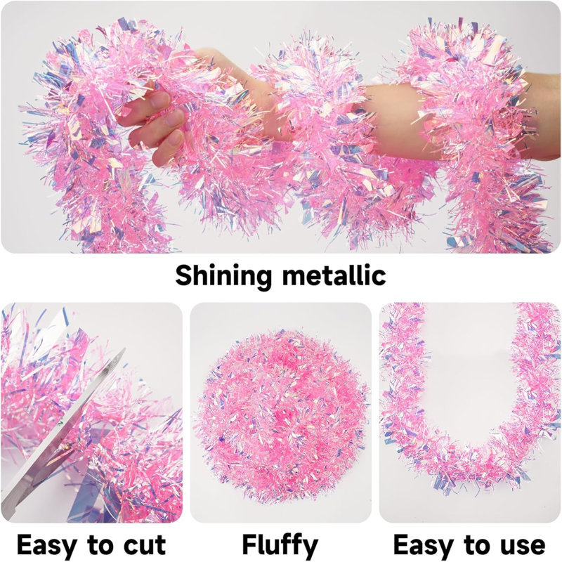 Anistasia Faux Garland, 4.05cm H x 2.51cm L x 3.85cm D, Pink