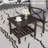Square Brown Metal Outdoor Side Table, 2-Tier All-Weather Patio End Table With Durable Construction And Versatile Design-959849494