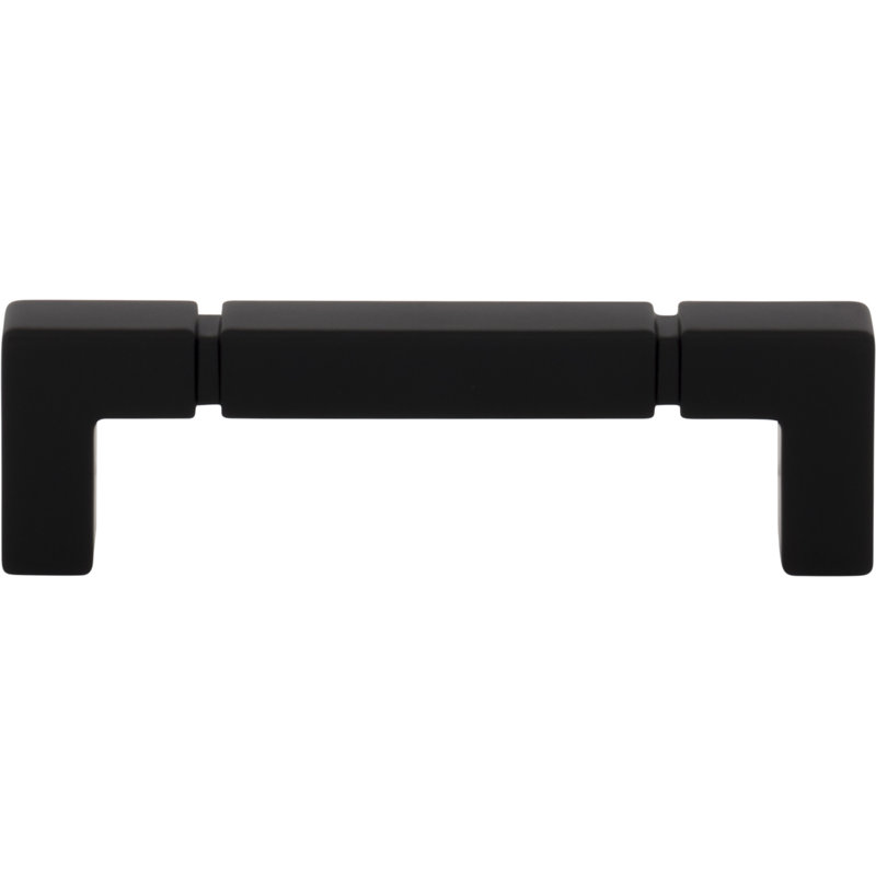 Langston Bar Pull, Flat Black, 3 3/4" Center To Center