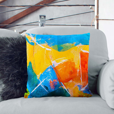 Abstract Square Throw Cushion