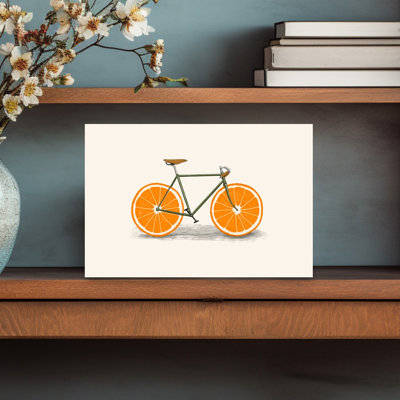 Orange Wheels Contemporary Wall Art Print
