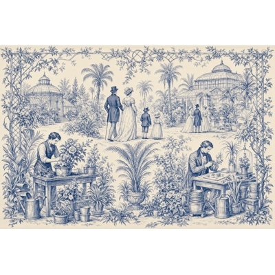 Papier peint Toile Victorian Garden Botanical