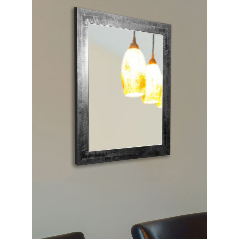Pereyra Solid Wood Flat Wall Mirror, 33.5" H x 27.5" W