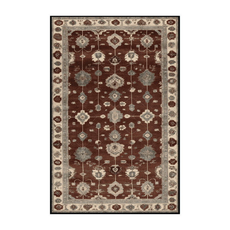 Tapis brun lavable à la machine, Rectangulaire 2 pi x 3 pi