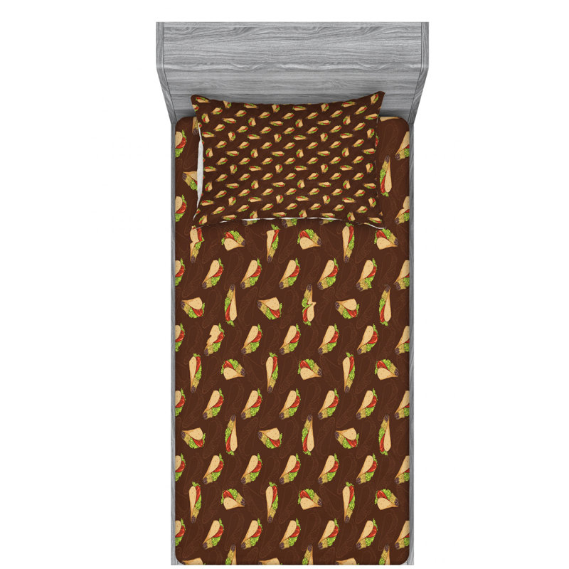 Ensemble de draps Taco, Ensemble de draps pour lit simple avec drap-housse