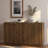 Modern Fluted Sideboard With Adjustable Shelves And Metal Handles-26300902