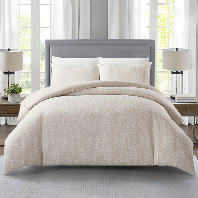 O'BREEZE Floral Double-layer Gauze Duvet Cover Set, 140GSM Lightweight Microfiber, Soft AndBreathable Bedding For Bedroom Guest Room，Gift for Mother’s Day
