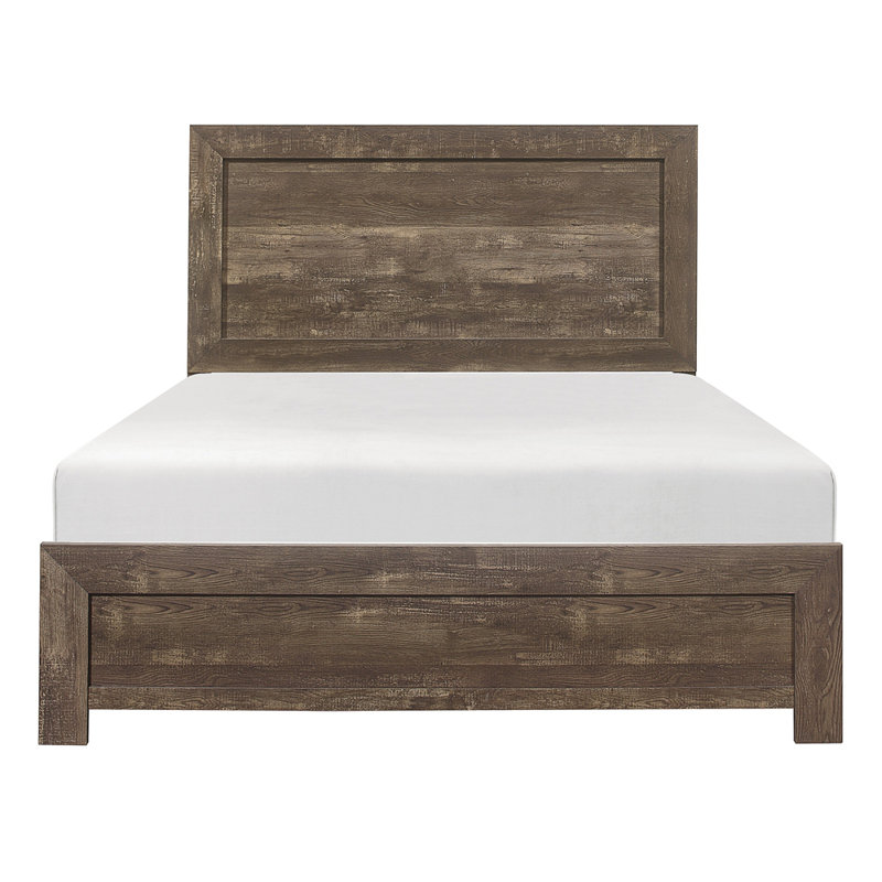 Mobilier de chambre à coucher Colosimo, Double, Brun rustique