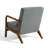 Jyrin Mid Century Upholstered Gray Corduroy Solid Wood Accent Chair with an Extra Pillow-1690814846-1690814845