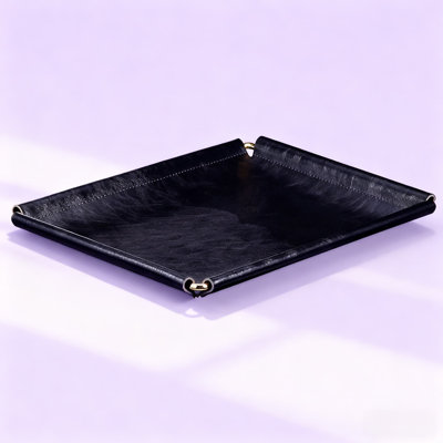 Plateau de table basse en cuir fabriqué à la main - Organisateur de décoration moderne pour clés, pièces de monnaie, bijoux - Solution de rangement de bureau durable et facile à nettoyer