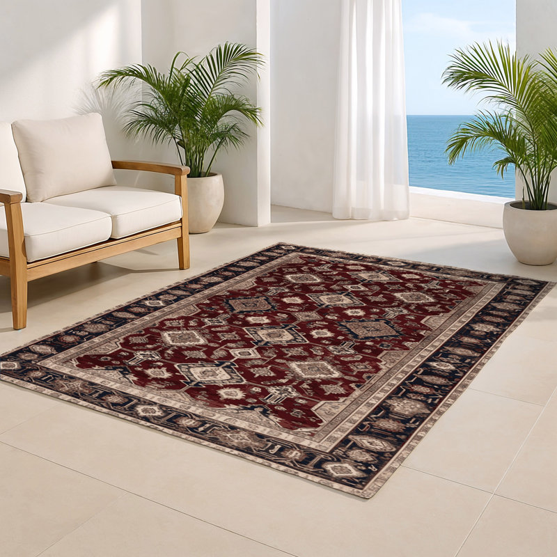 Tapis d'intérieur et d'extérieur brun Persian, Rectangulaire 2 pi x 3 pi