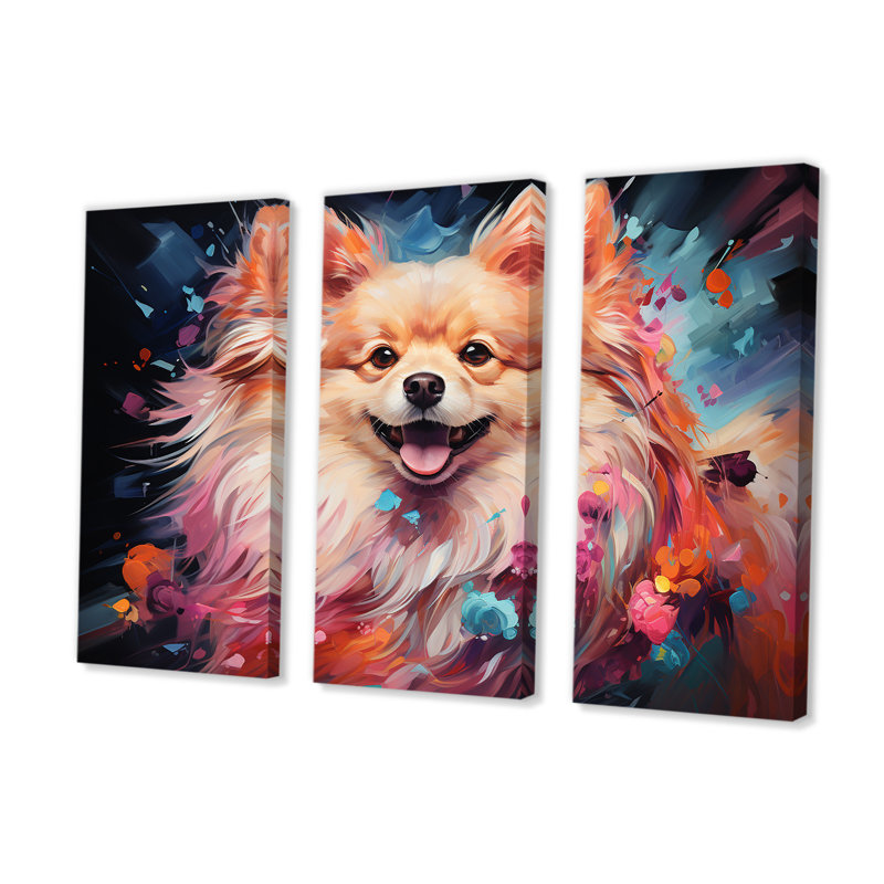 Ensemble de salon Pomeranian Playfulness I - Dog, H 40 po x l 60 po