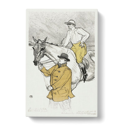 Jockey Going To The Post by Henri De Toulouse-Lautrec - Wrapped Canvas Painting