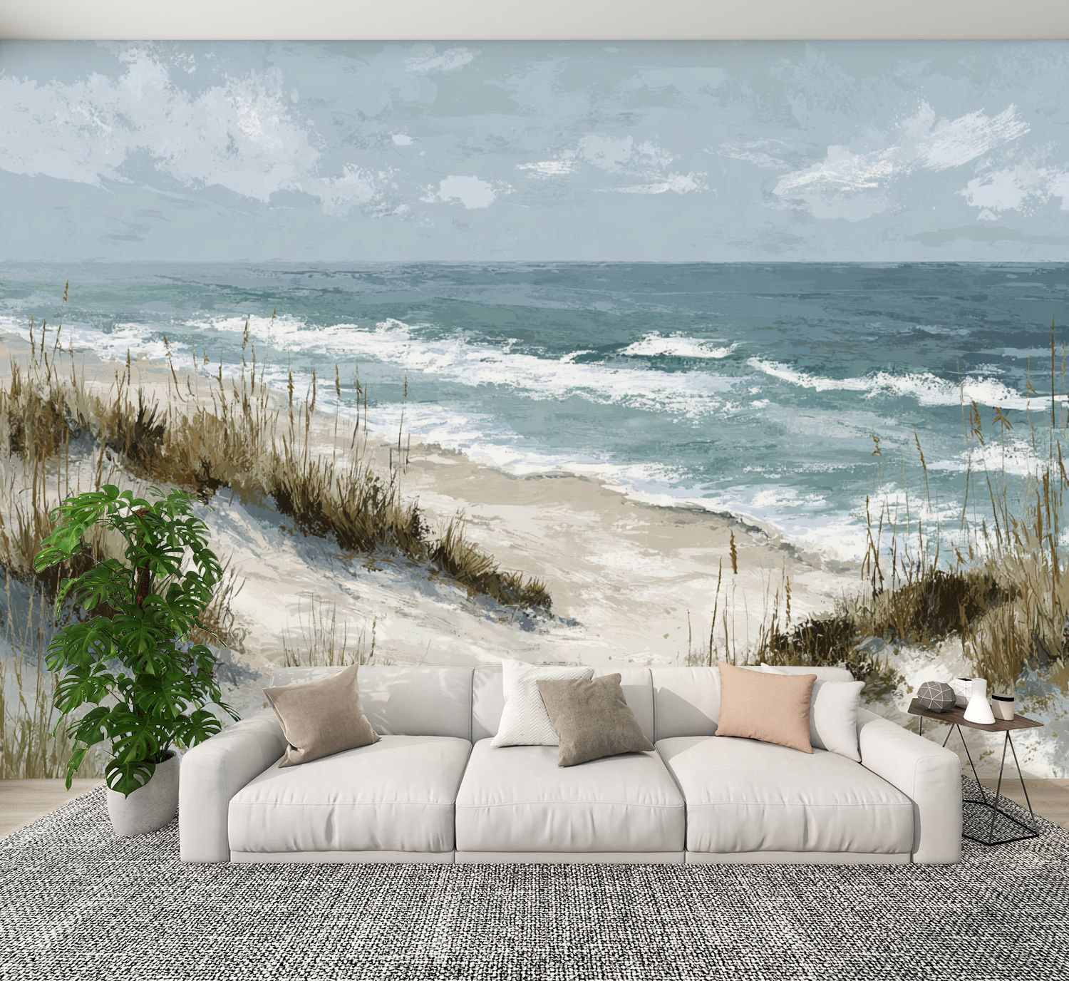 Red Barrel Studio Coastal Peel and Stick Wallpaper Tranquillity Dunes ...