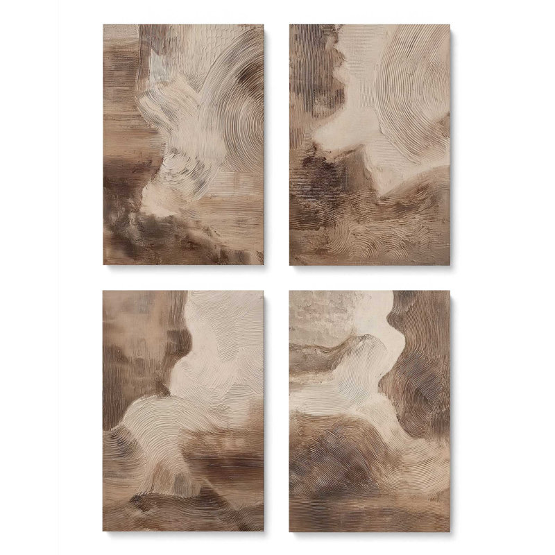 Ensemble de 4 impressions sur terre, 48 po x 32 po, Toile tendue