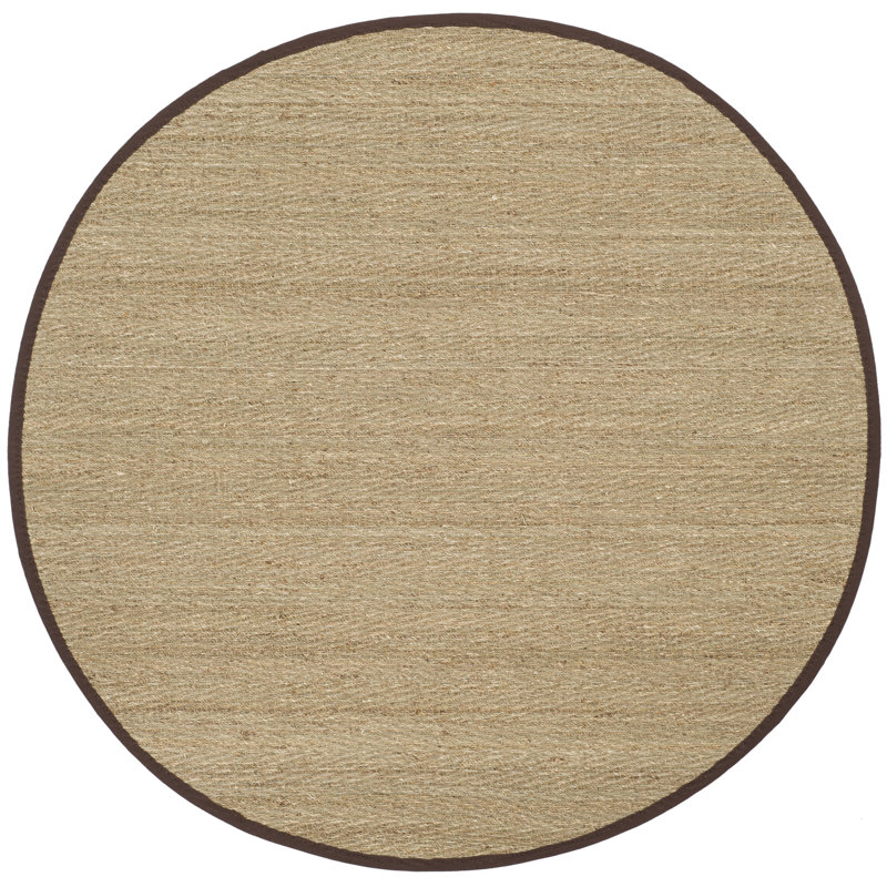 Heenan Natural Fiber Seagrass Solid Color Rug, Round 6'