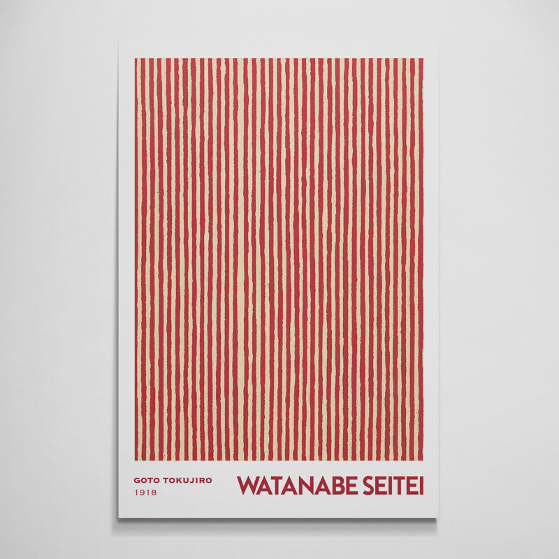 Red Stripes by Watanabe Seitei - Wrapped Canvas Art Prints, 117 cm H x 84 cm W